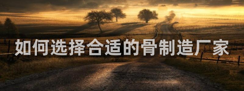 v大发彩神8iii：如何选择合适的骨制造厂家