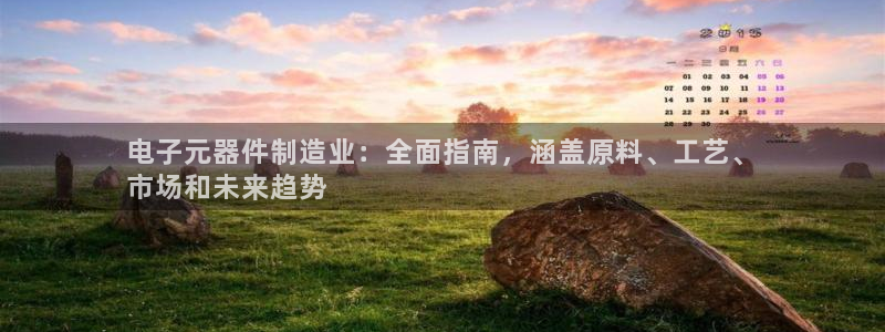 彩神网能赚钱是怎么回事：电子元器件制造业：全面指南，涵盖原料、工艺、
市场和未来趋势