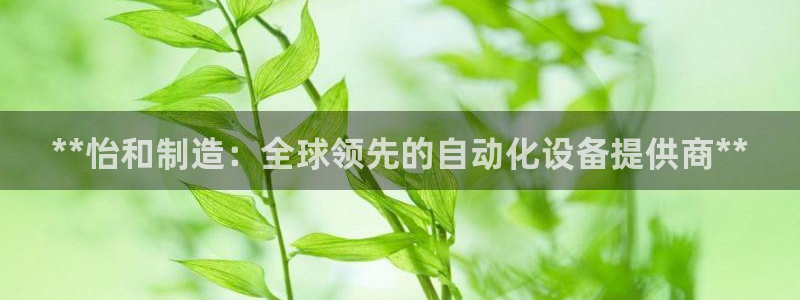 彩神v8是一个什么平台啊：**怡和制造：全球领先的自动化设备提供商**