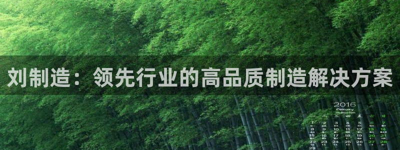 彩神iv是正规平台吗?：刘制造：领先行业的高品质制造解决方案