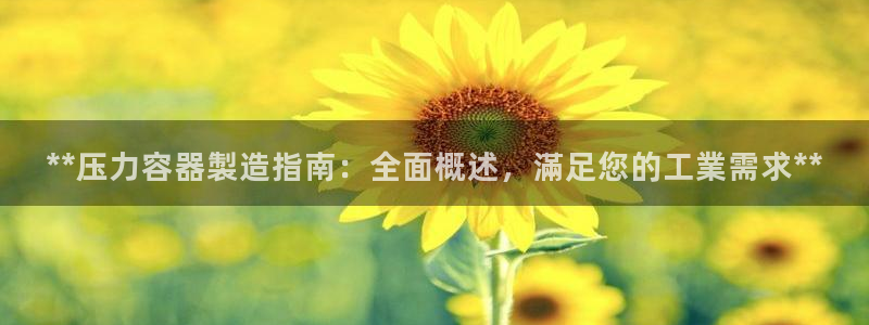 彩神是正规平台吗知乎：**压力容器製造指南：全面概述，滿足您