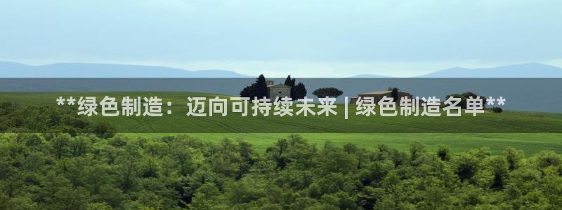 彩神是什么平台的游戏：**绿色制造：迈向可持续未来 | 绿色制造名单**