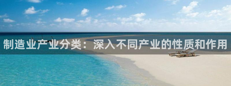 彩神这个平台是真的吗：制造业产业分类：深入不同产业的性质和作