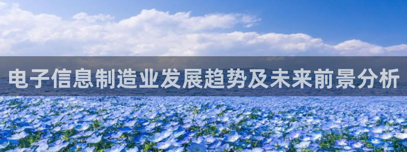 彩神8最新版下载：电子信息制造业发展趋势及未来前景分析