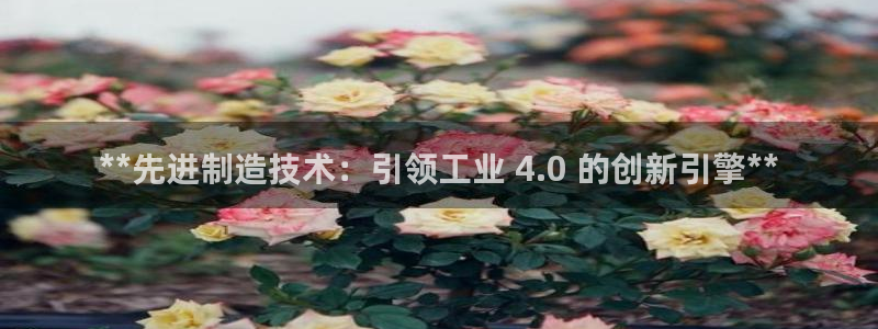 彩神v下载安装：**先进制造技术：引领工业 4.0 的创新引擎**